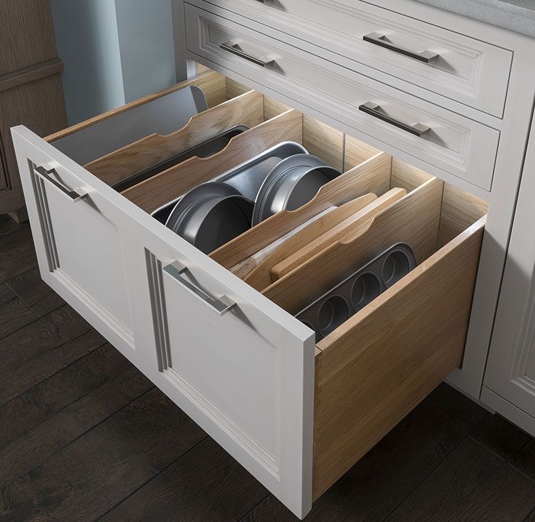 Kitchen storage drawer customization